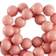 Acryl Perlen rund 6mm Shiny Dusty mauve pink
